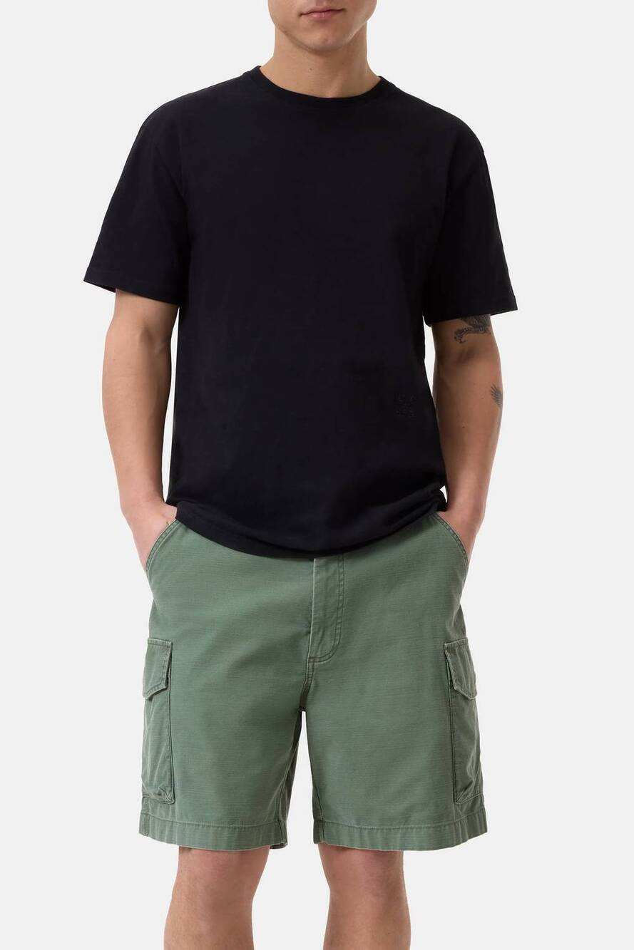 NEW CLOSED organic cotton classic slub short sleeve t-shirt in black